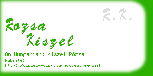rozsa kiszel business card